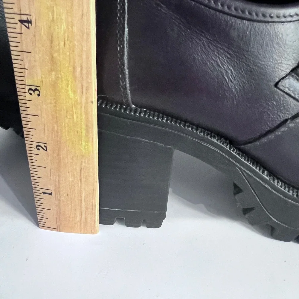 Aldo vintage platform Loafers Chunky Lug Size 37 70's Grunge Y2K Goth Bratz